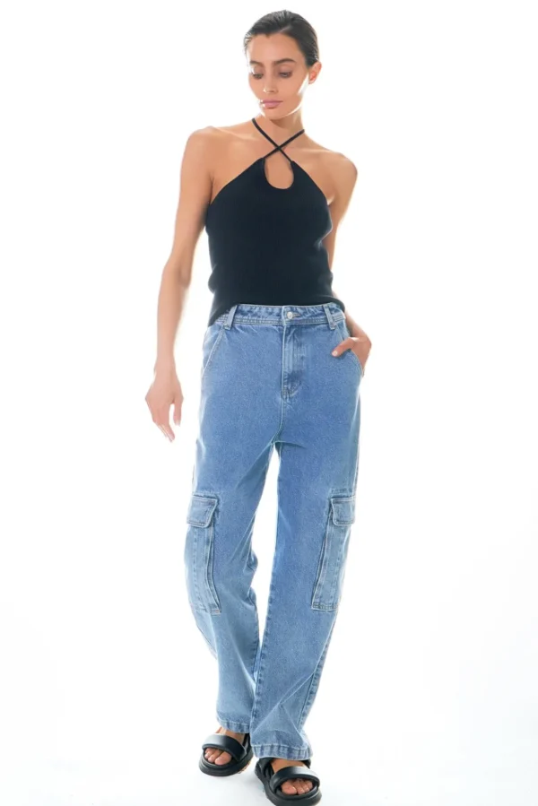 GREY LAB Sweaters & Knits | Tops*- Crossover Skinny Rib Knit Top