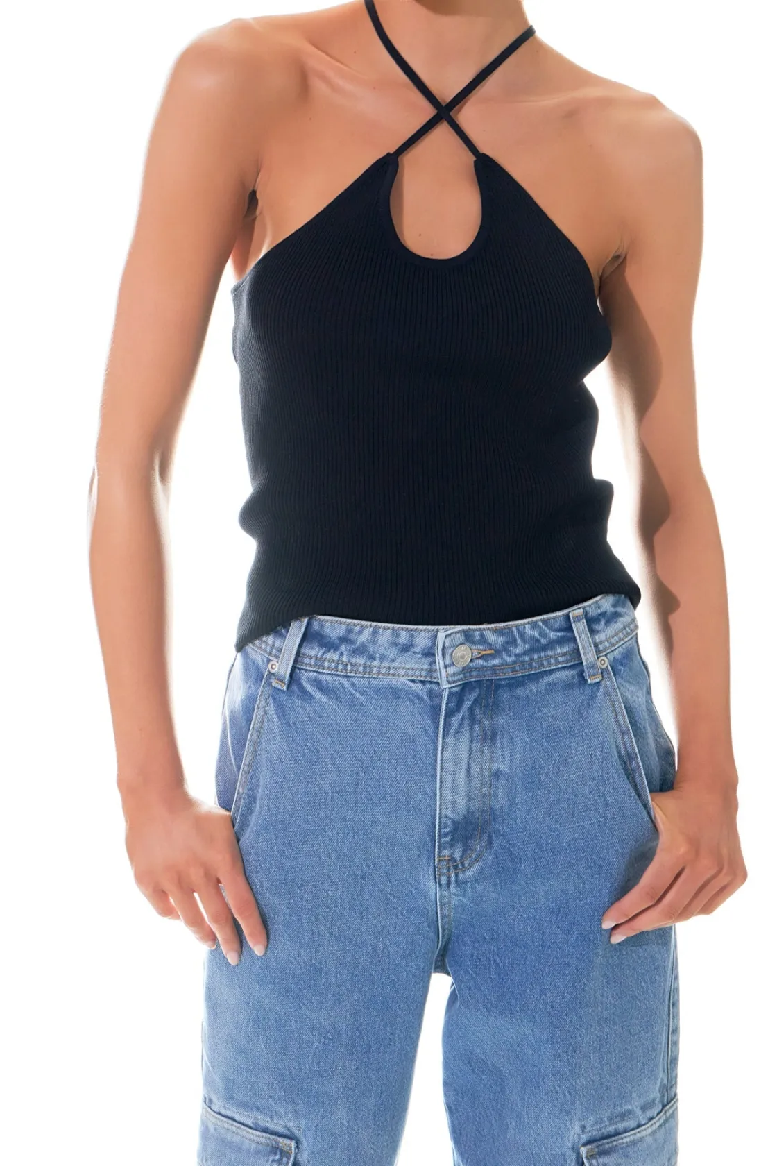 grey_lab__crossover_skinn_7.webp GREY LAB Sweaters & Knits | Tops*- Crossover Skinny Rib Knit Top