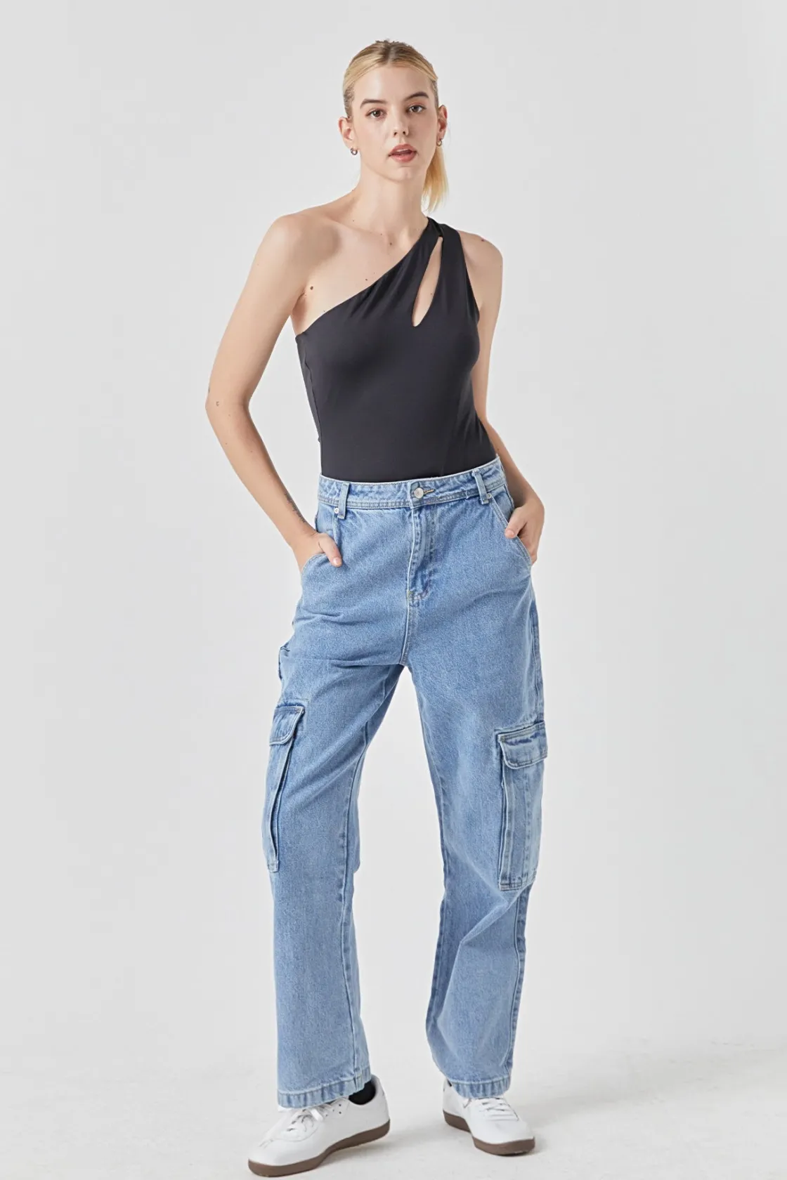 grey_lab__cut_out_asymmet_0.webp GREY LAB Tops*- Cut Out Asymmetric Bodysuit BLACK