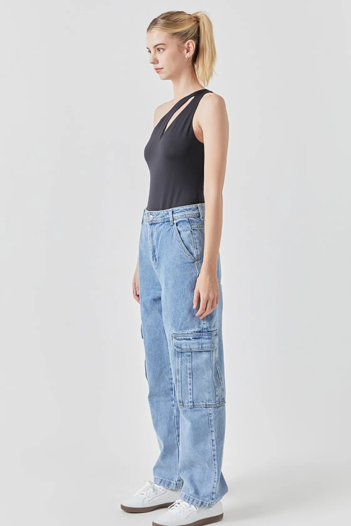 grey_lab__cut_out_asymmet_2.webp GREY LAB Tops*- Cut Out Asymmetric Bodysuit BLACK