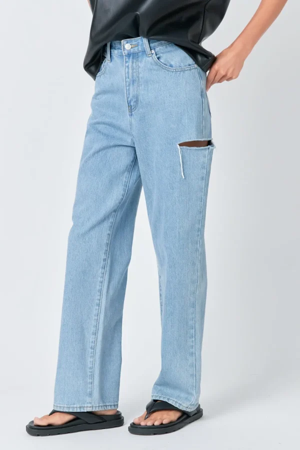 GREY LAB Denim | Tops*- Cut Out Detail Jean DENIM