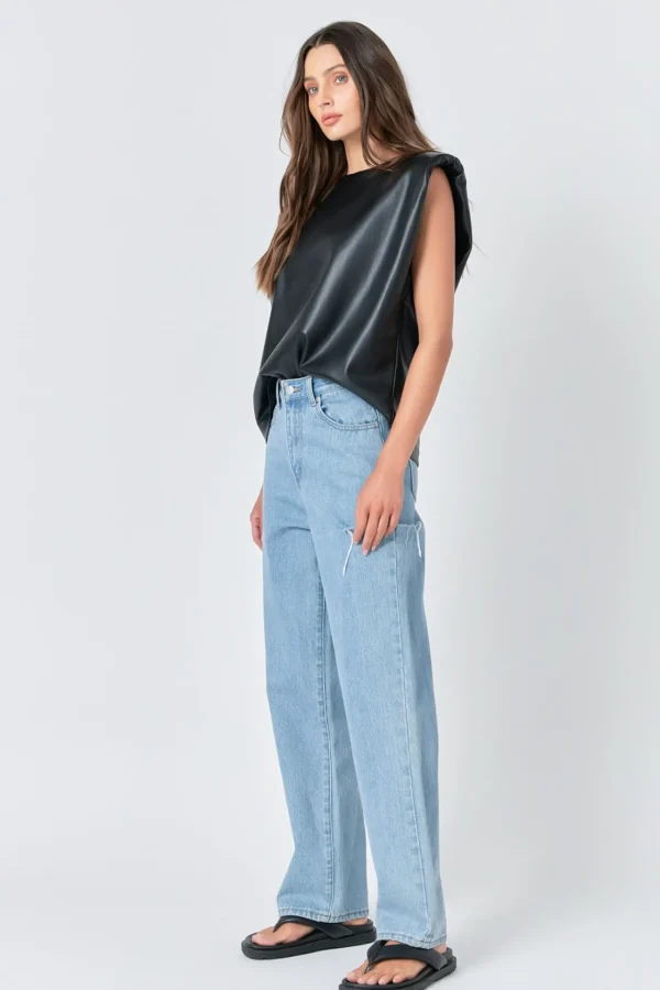 GREY LAB Denim | Tops*- Cut Out Detail Jean DENIM