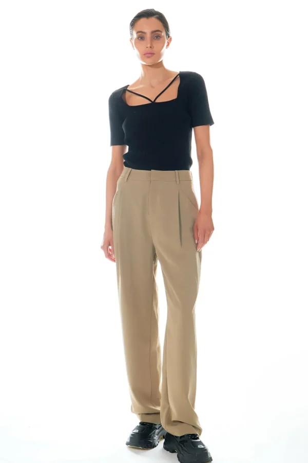 GREY LAB Sweaters & Knits*- Cut-out Detail Short Sleeve Knit Top