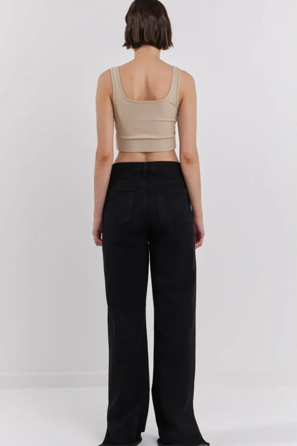 GREY LAB Tops*- Cut-Out Tank Top KHAKI