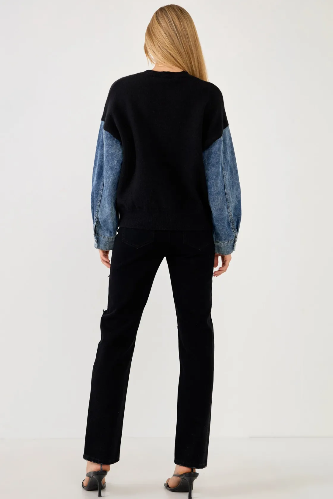 grey_lab__denim_combo_sle_2.webp GREY LAB Sweaters & Knits*- Denim Combo Sleeve Sweater