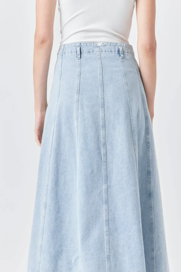 GREY LAB Denim | Skirts*- Denim Maxi Skirt LIGHTDENIM