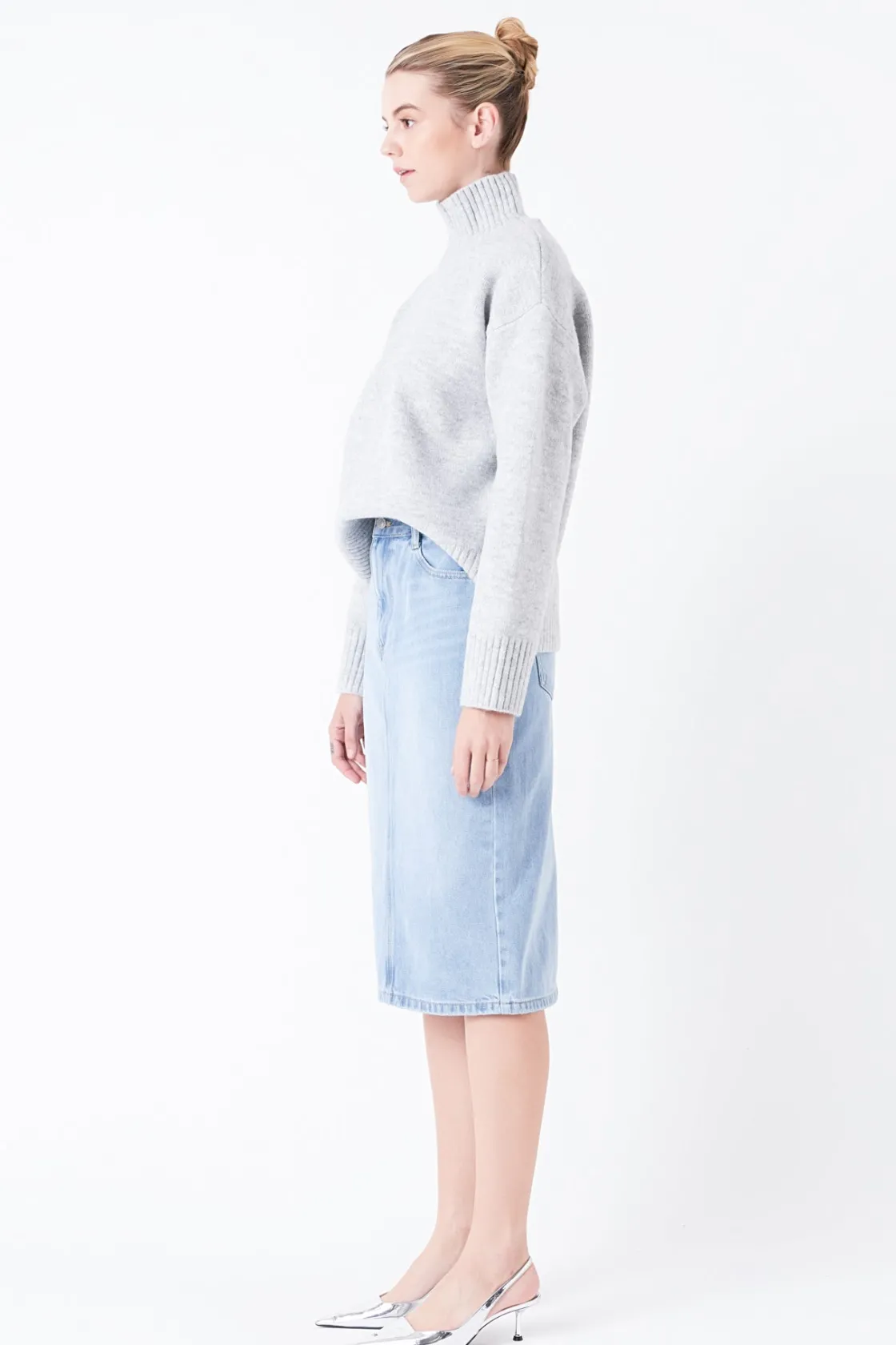 grey_lab__denim_midi_skir_1.webp GREY LAB Denim | Skirts*- Denim Midi Skirt BLUE
