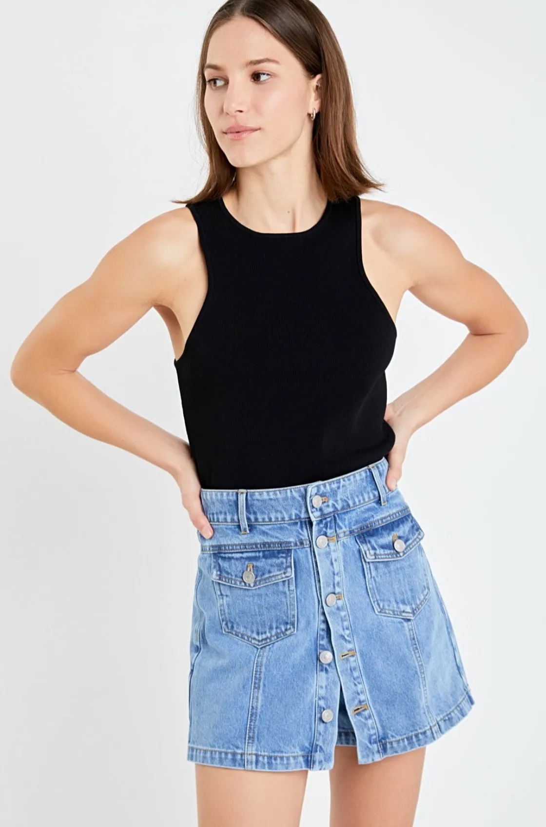 grey_lab__denim_skort_1.webp GREY LAB Denim | Tops*- Skort DENIM