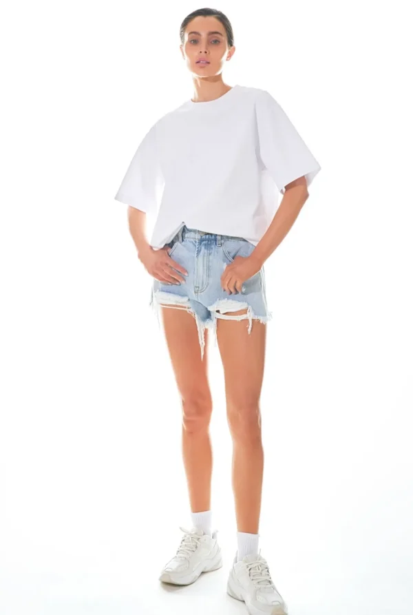GREY LAB Shorts & Skorts | Tops*- Destroyed Denim Shorts
