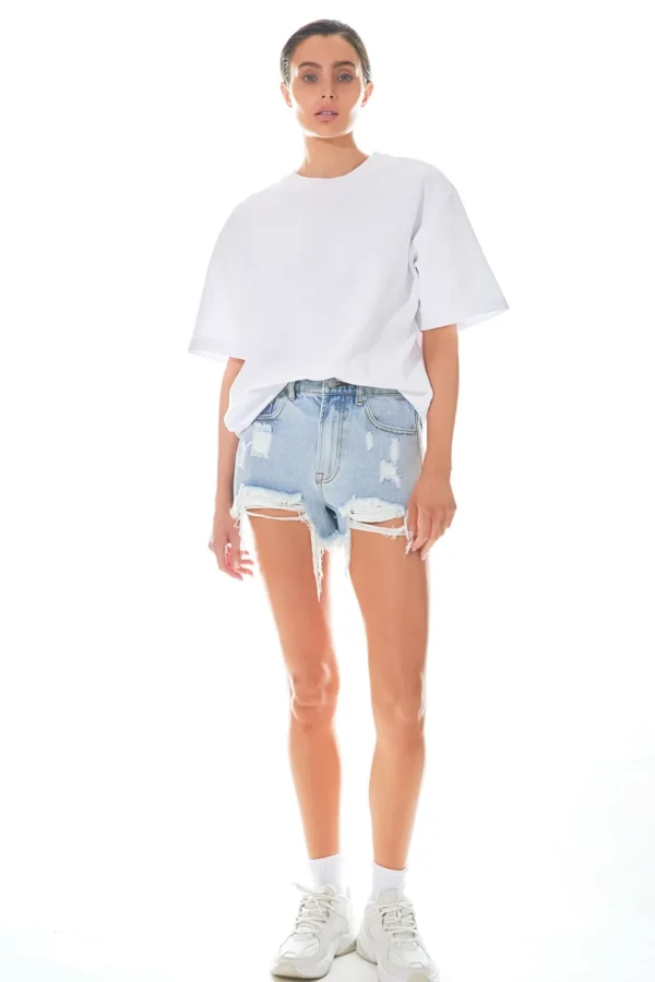 GREY LAB Shorts & Skorts | Tops*- Destroyed Denim Shorts