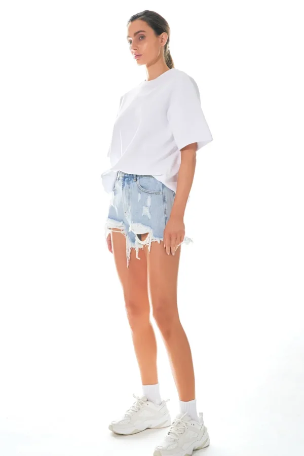 GREY LAB Shorts & Skorts | Tops*- Destroyed Denim Shorts