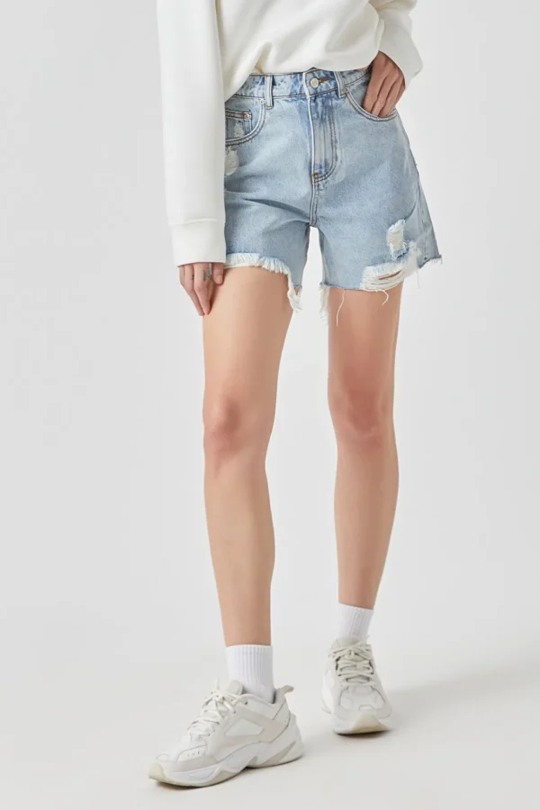 GREY LAB Denim | Shorts & Skorts*- Destroyed Hem Denim Shorts