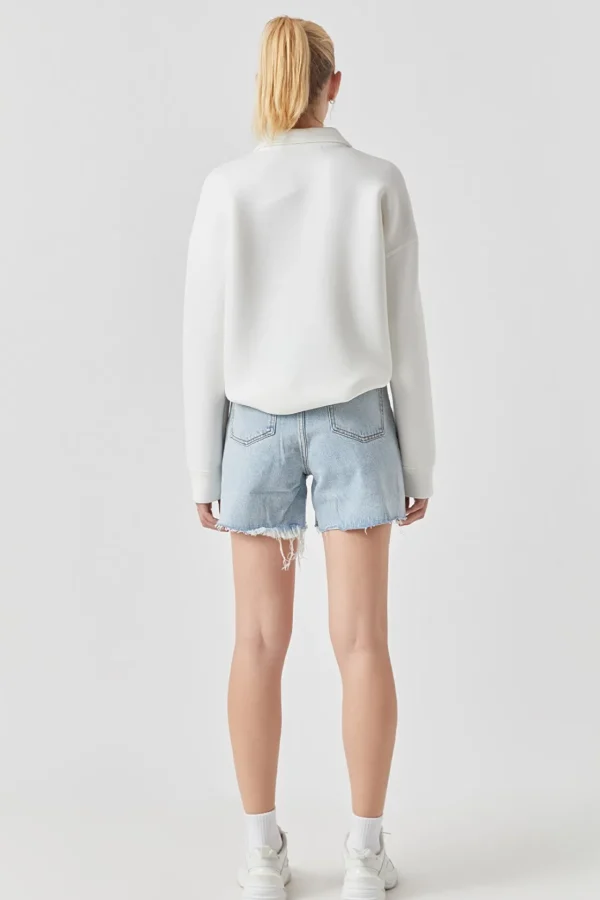 GREY LAB Denim | Shorts & Skorts*- Destroyed Hem Denim Shorts