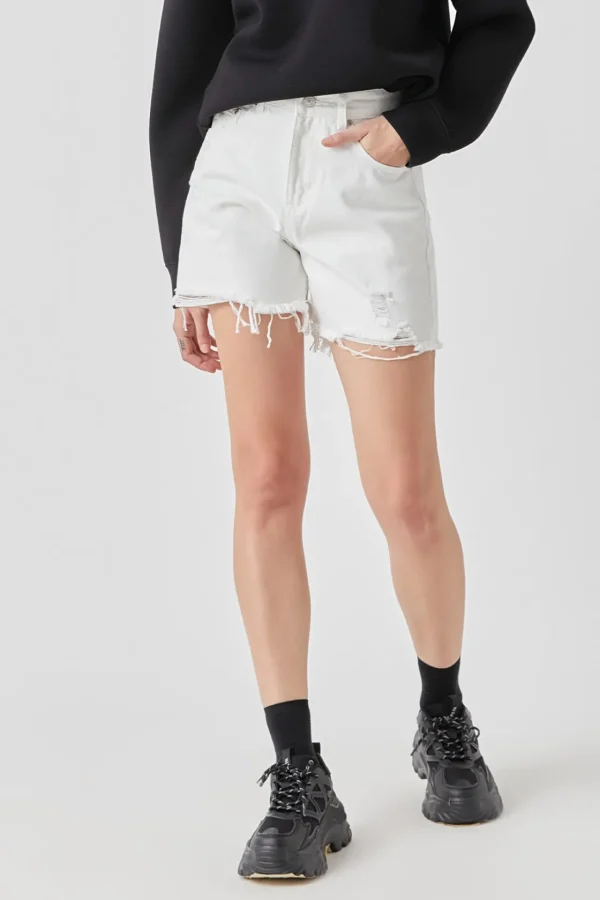 GREY LAB Denim | Shorts & Skorts*- Destroyed Hem Denim Shorts