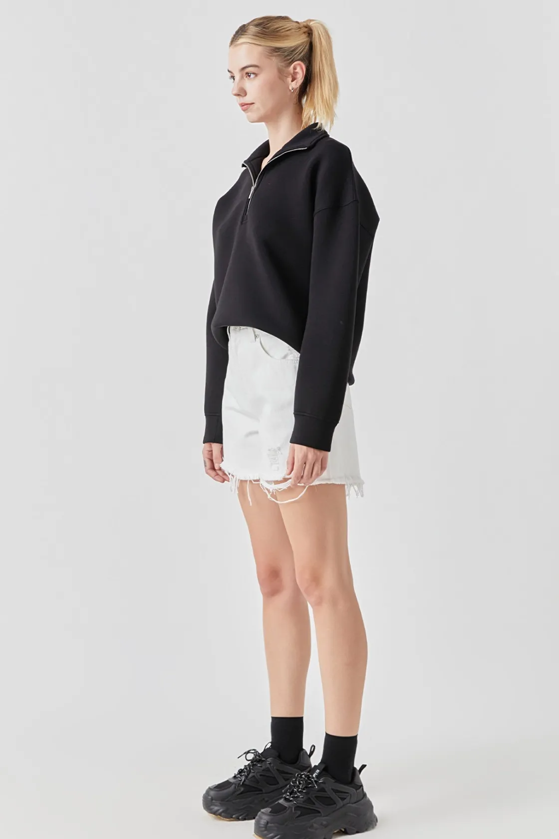 grey_lab__destroyed_hem_d_7.webp GREY LAB Denim | Shorts & Skorts*- Destroyed Hem Denim Shorts