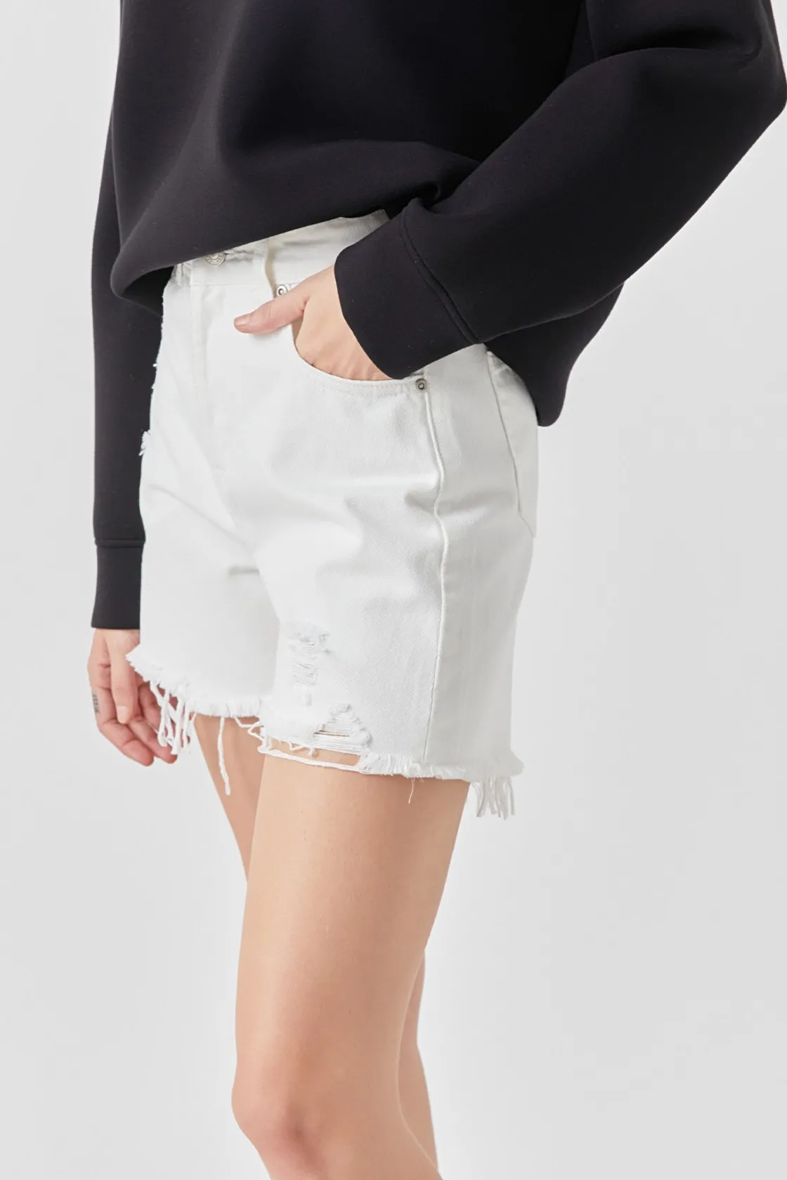 grey_lab__destroyed_hem_d_8.webp GREY LAB Denim | Shorts & Skorts*- Destroyed Hem Denim Shorts