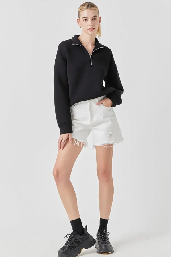 GREY LAB Denim | Shorts & Skorts*- Destroyed Hem Denim Shorts