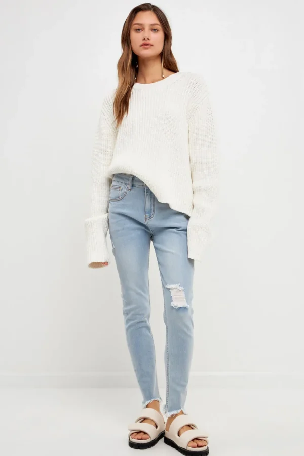 GREY LAB Denim | Tops*- Destroyed Skinny Jeans