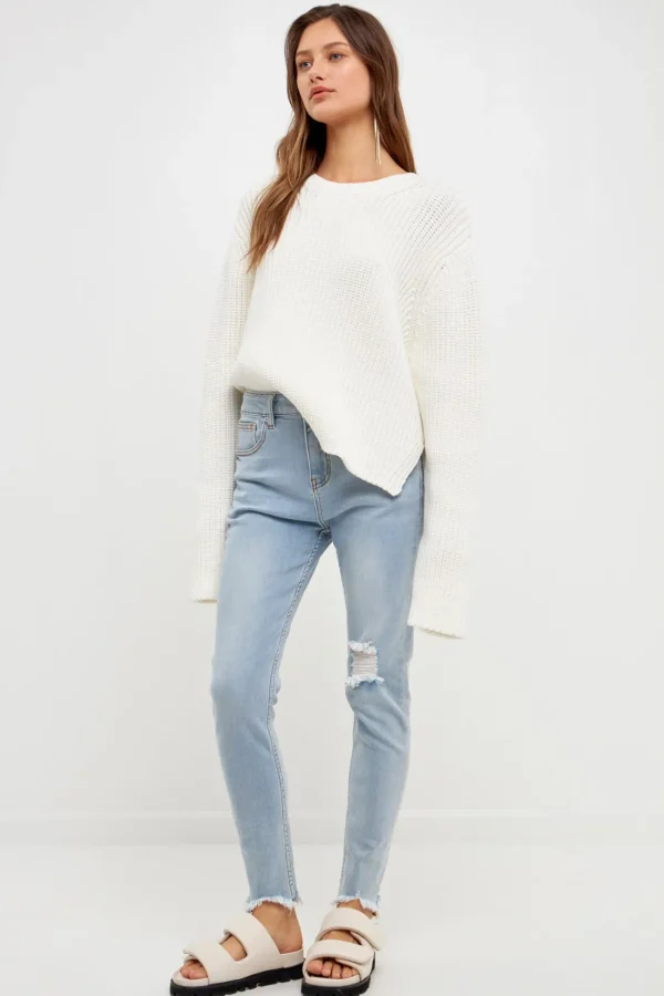 GREY LAB Denim | Tops*- Destroyed Skinny Jeans