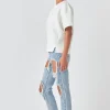 GREY LAB Denim | Tops*- Distressed Denim LIGHTDENIM