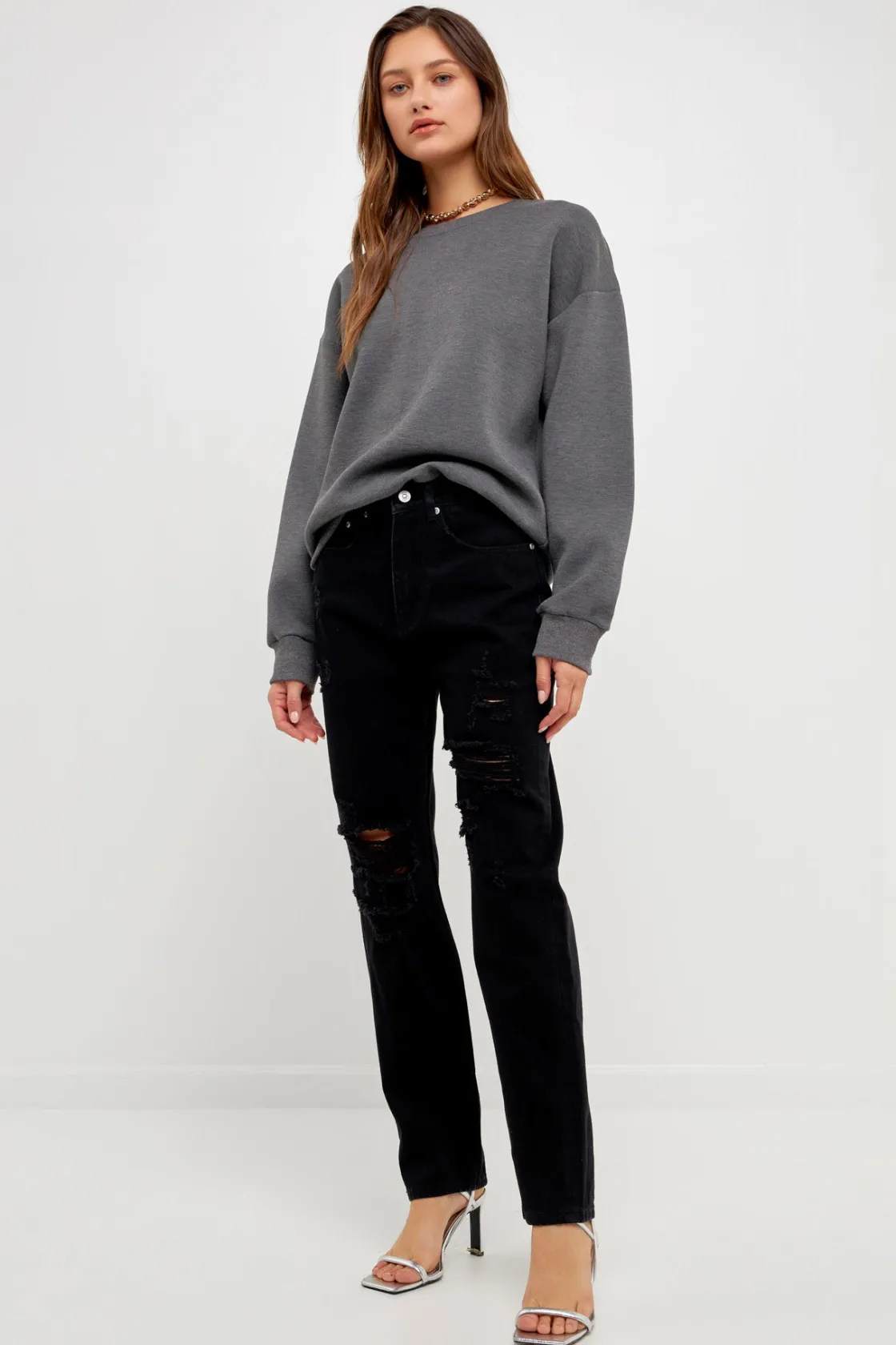 grey_lab__distressed_stra_1.webp GREY LAB Denim | Tops*- Distressed Straight Leg Jeans