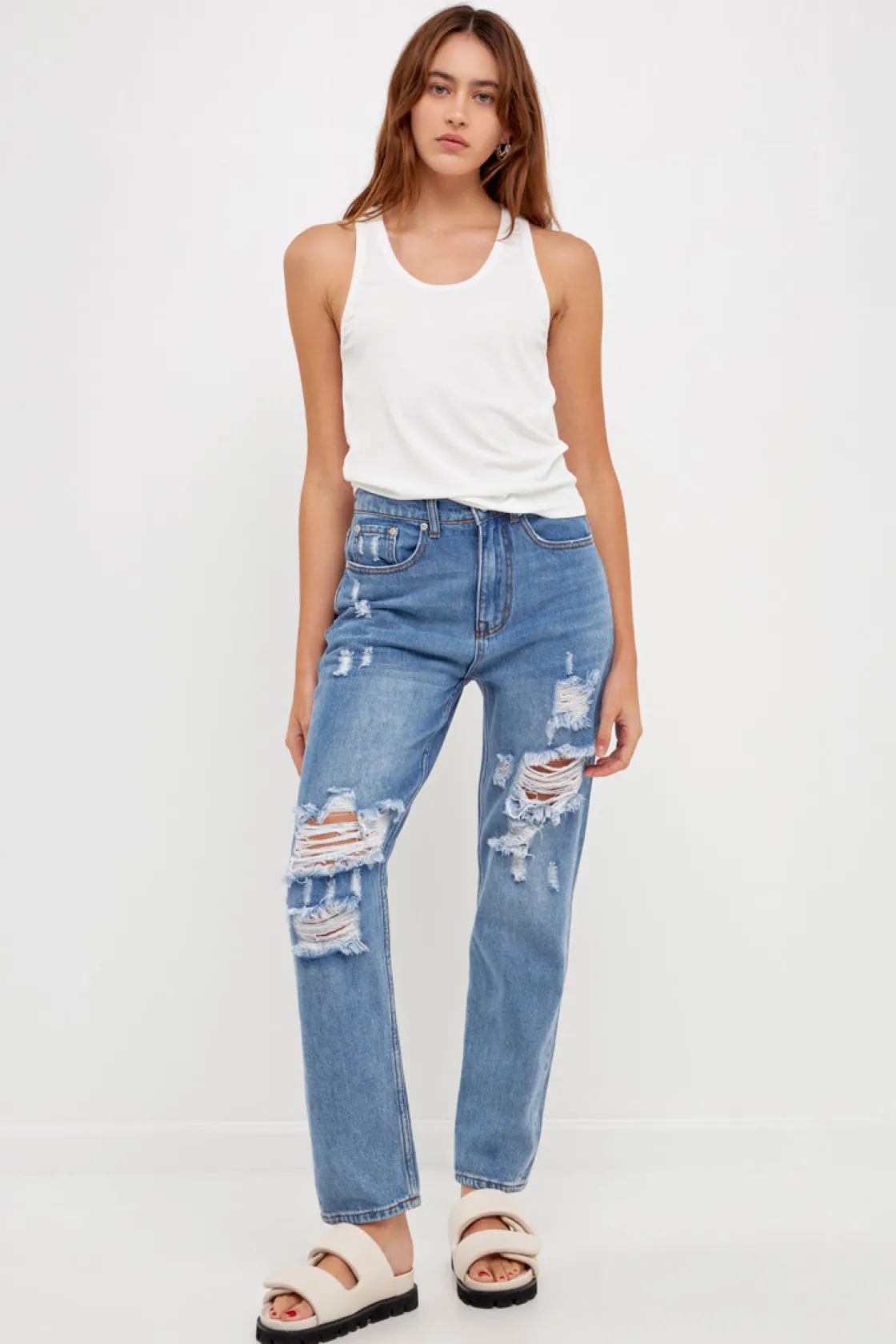 grey_lab__distressed_stra_4.webp GREY LAB Denim | Tops*- Distressed Straight Leg Jeans