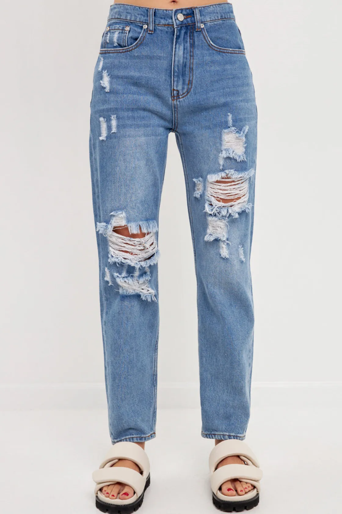 grey_lab__distressed_stra_5.webp GREY LAB Denim | Tops*- Distressed Straight Leg Jeans