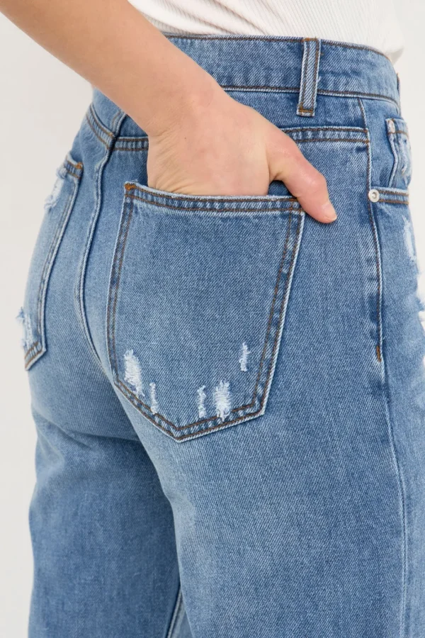 GREY LAB Denim | Tops*- Distressed Straight Leg Jeans