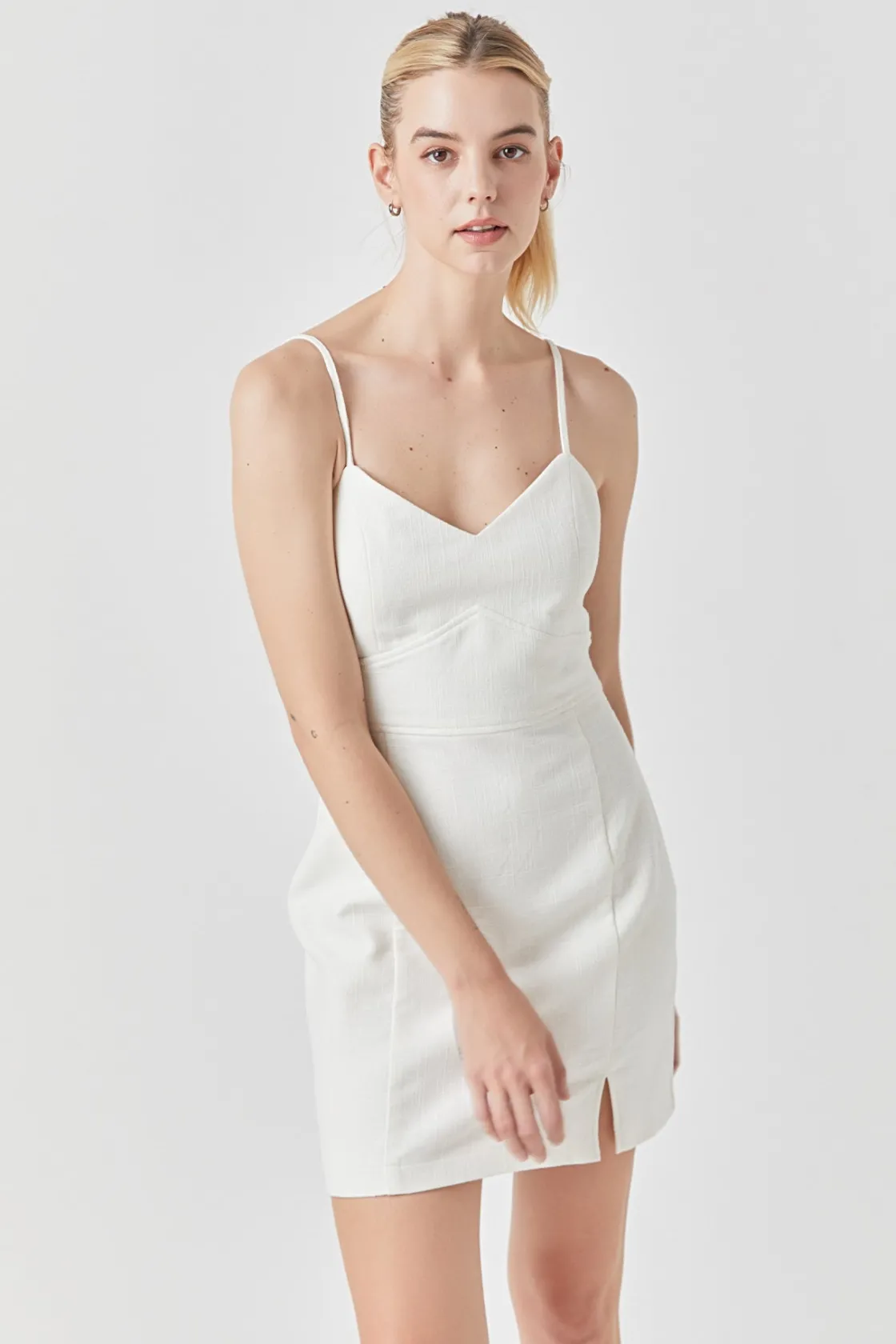 grey_lab__double_elastic__1.webp GREY LAB Tops*- Double Elastic Strap Mini Dress IVORY
