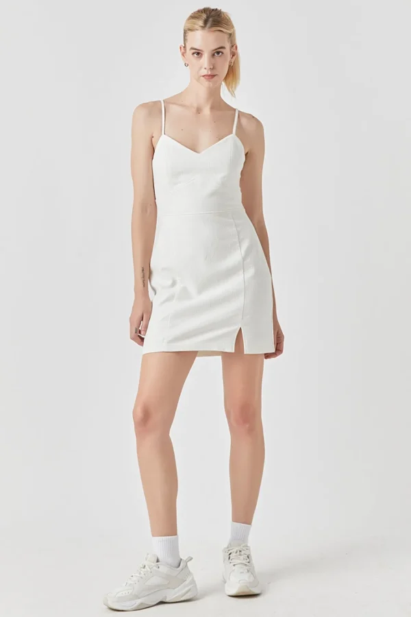 GREY LAB Tops*- Double Elastic Strap Mini Dress IVORY
