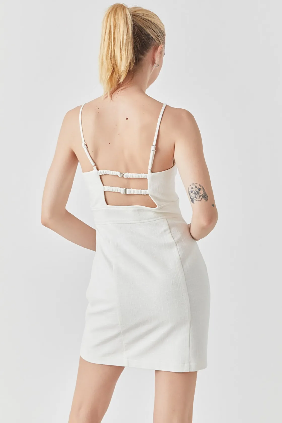 grey_lab__double_elastic__4.webp GREY LAB Tops*- Double Elastic Strap Mini Dress IVORY