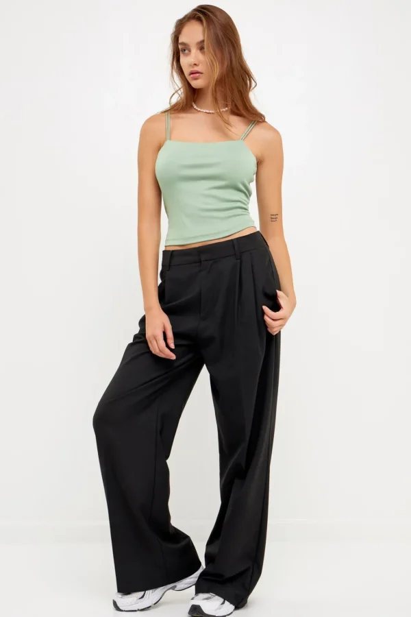 GREY LAB Tops*- Double Strap Cami Top SAGE