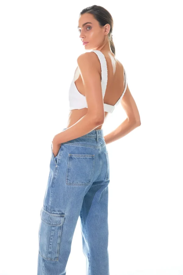 GREY LAB Tops*- Elastic Band Open Back Crop Top