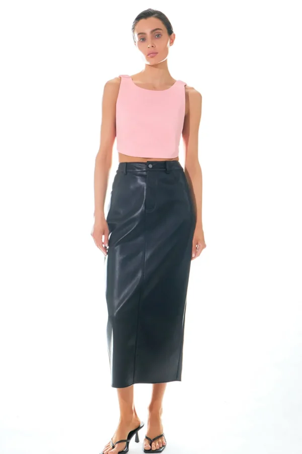 GREY LAB Tops*- Elastic Band Open Back Crop Top