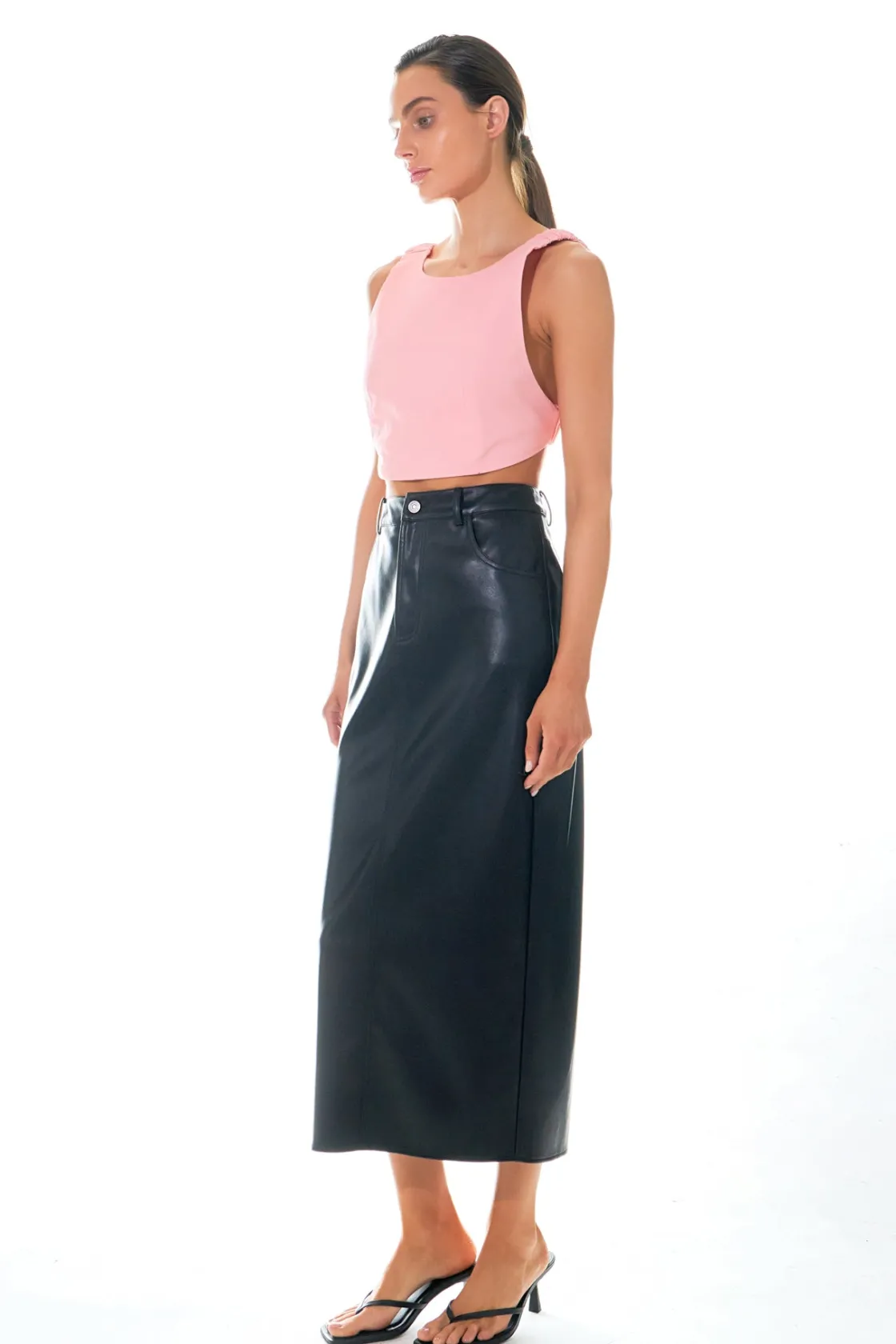 grey_lab__elastic_band_op_8.webp GREY LAB Tops*- Elastic Band Open Back Crop Top