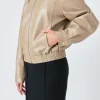 GREY LAB Jackets & Coats | Tops*- Faux Leather Cropped Jacket CAMEL