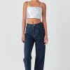 GREY LAB Tops*- Faux Leather Crop Top SILVER