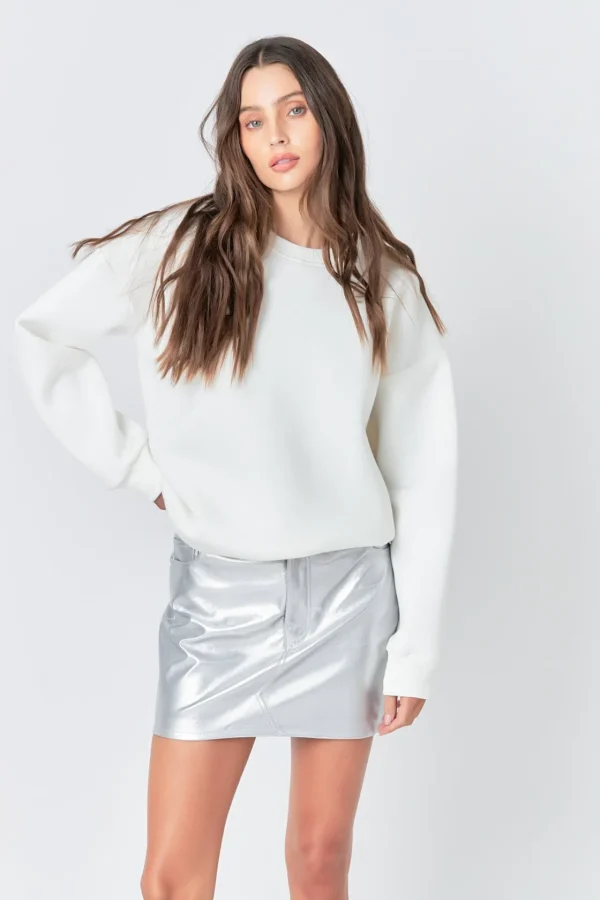GREY LAB Skirts | Tops*- Faux Leather Mini Skirt