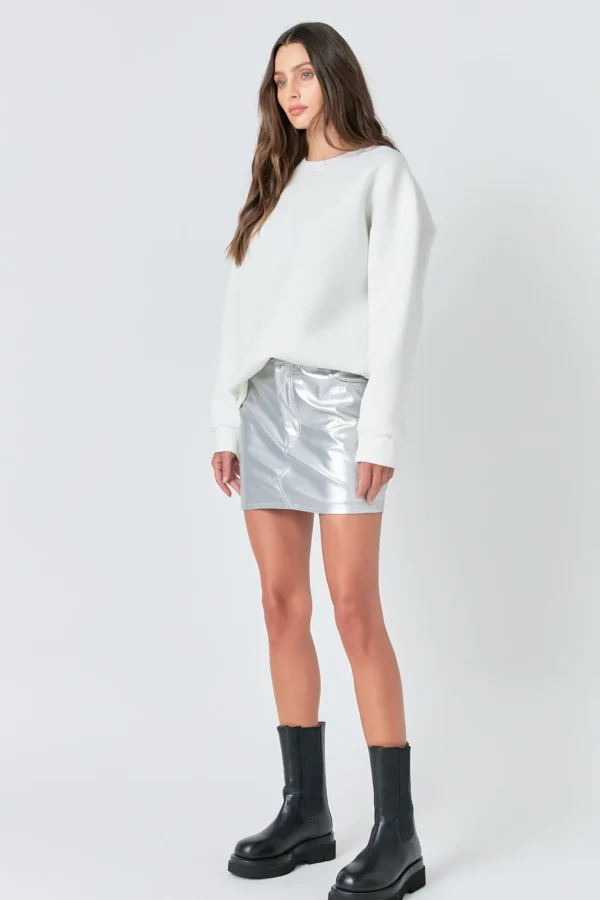 GREY LAB Skirts | Tops*- Faux Leather Mini Skirt