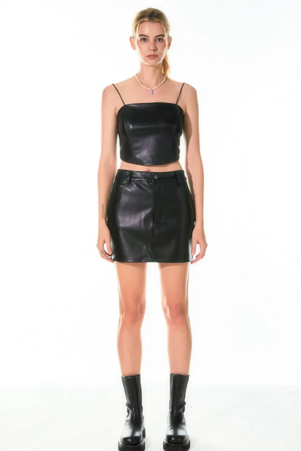 GREY LAB Skirts | Tops*- Faux Leather Mini Skirt
