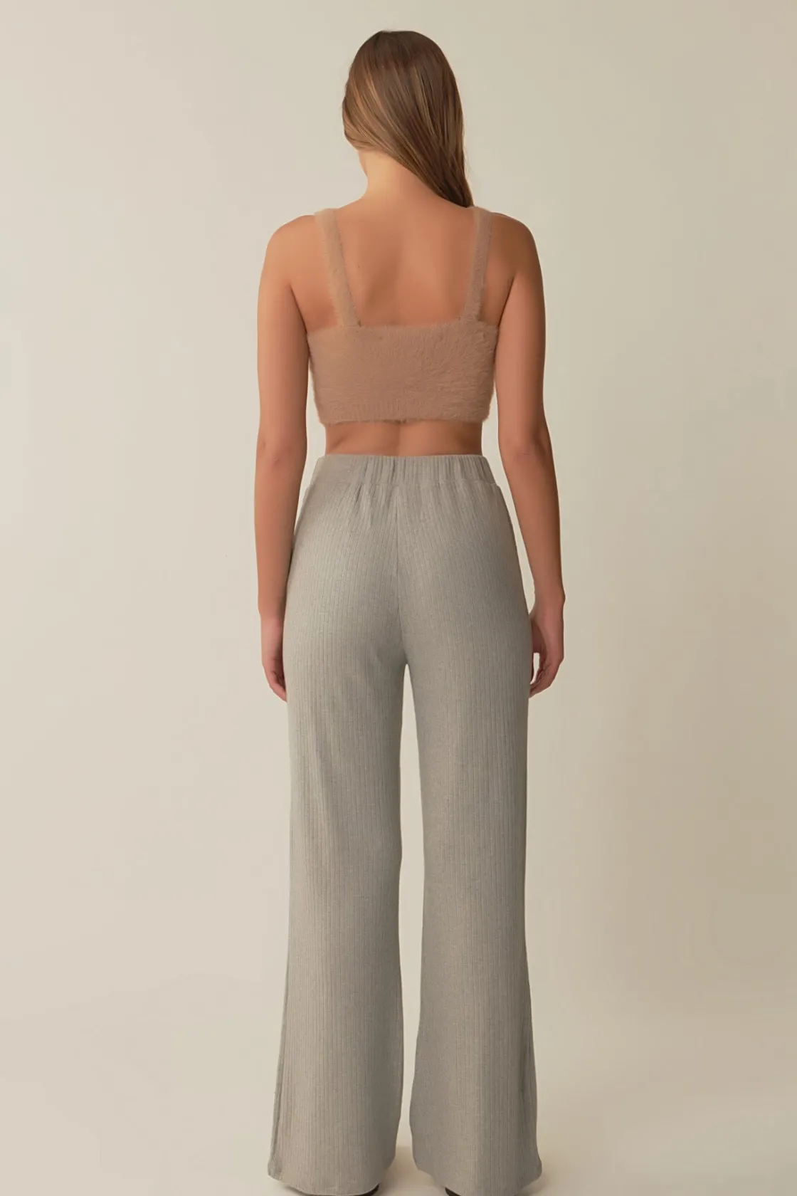 grey_lab__feather_plush_b_3.webp GREY LAB Loungewear | Sweaters & Knits*- Feather Plush Bralette Top BEIGE