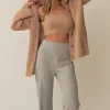 GREY LAB Loungewear | Sweaters & Knits*- Feather Plush Cardigan BEIGE