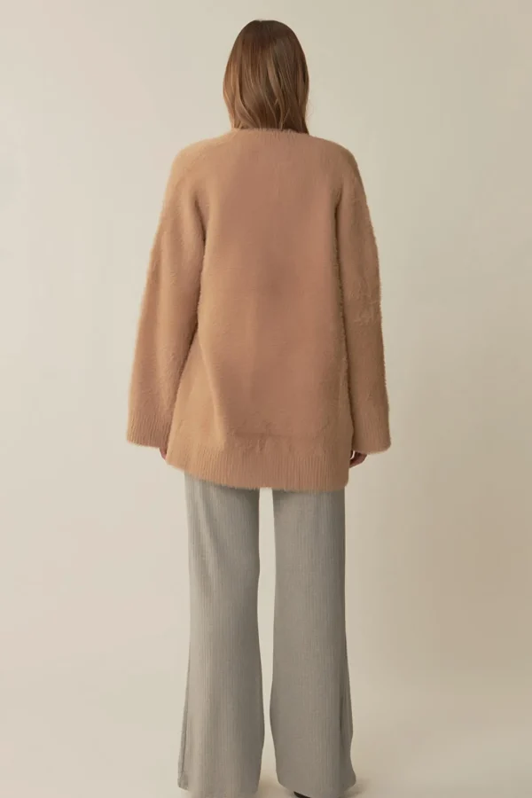 GREY LAB Loungewear | Sweaters & Knits*- Feather Plush Cardigan BEIGE