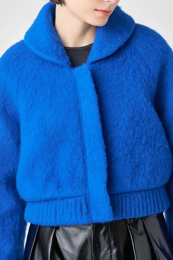 GREY LAB Jackets & Coats | Tops*- Felt Solid Bomber BLUE