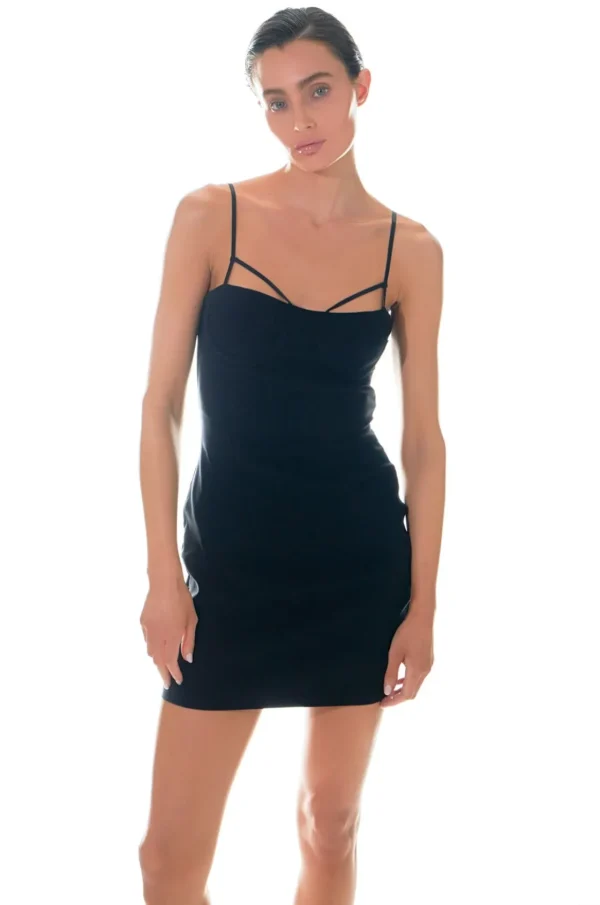 GREY LAB Tops*- Fitted Mini Dress BLACK