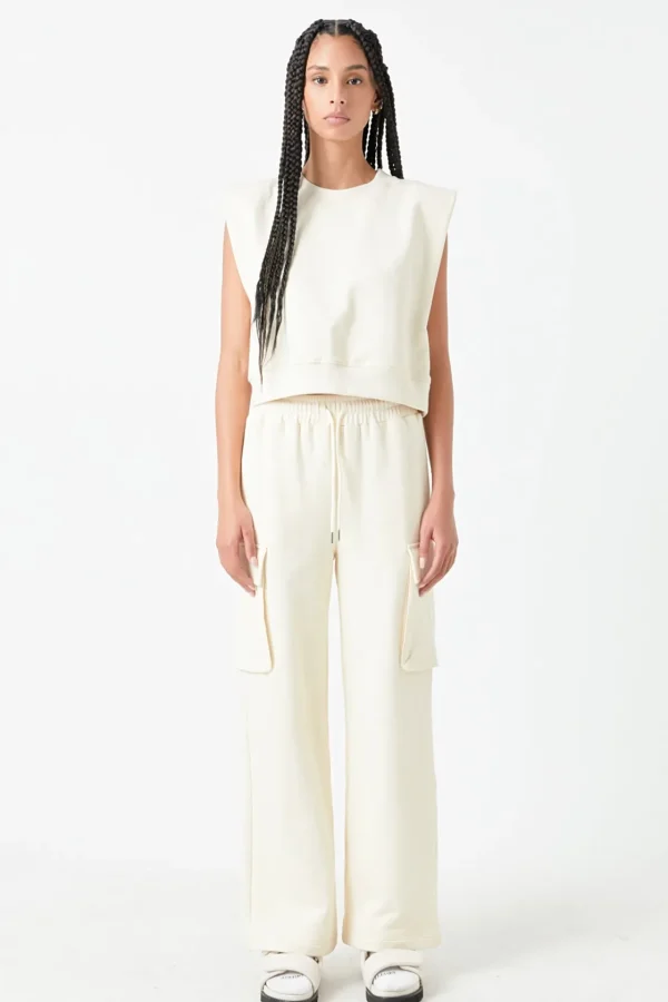 GREY LAB Pants | Tops*- Flap Pocket Wide Sweatpants