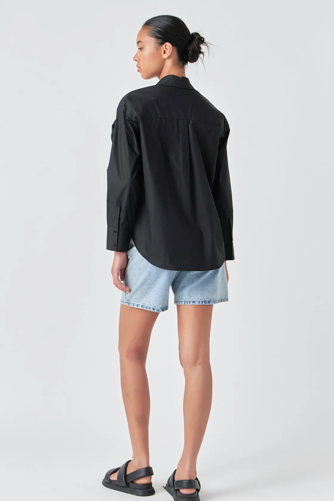 grey_lab__flower_brooch_s_3.webp GREY LAB Shirts & Blouses | Tops*- Flower Brooch Shirt BLACK