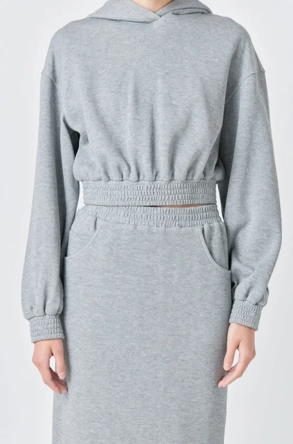 GREY LAB Loungewear | Matching Sets*- French Terry Cropped Hoodie HEATHERGREY
