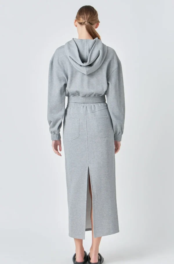 GREY LAB Loungewear | Matching Sets*- French Terry Cropped Hoodie HEATHERGREY