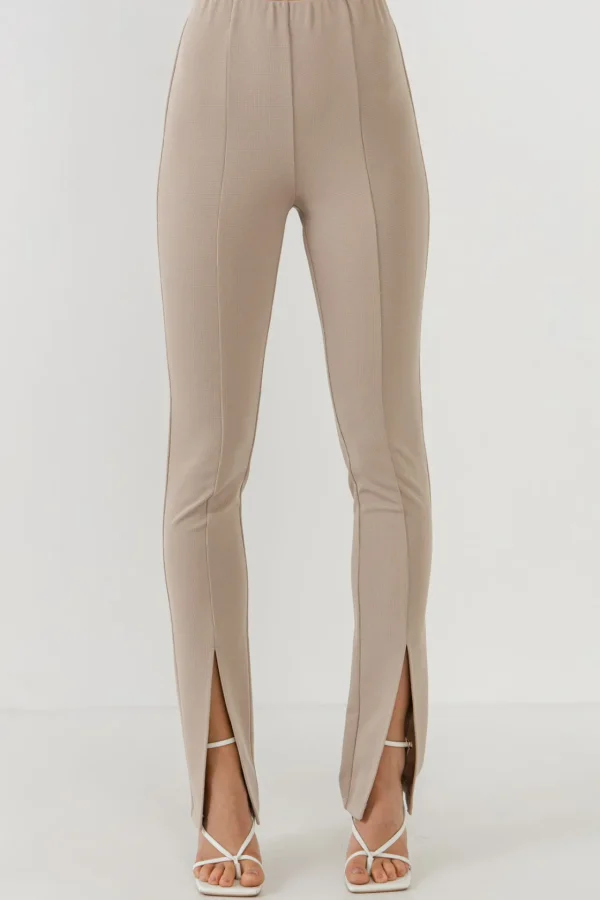 GREY LAB Pants*- Front Slit Flares TAUPE